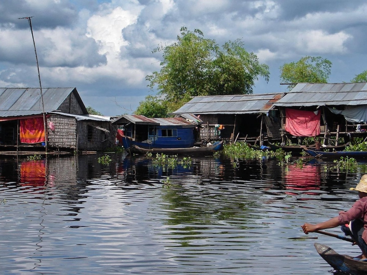 Floating village on Tonle Sap Lake, Cambodia